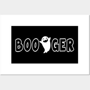 BOO-GER funny Halloween ghost kids matching family Posters and Art